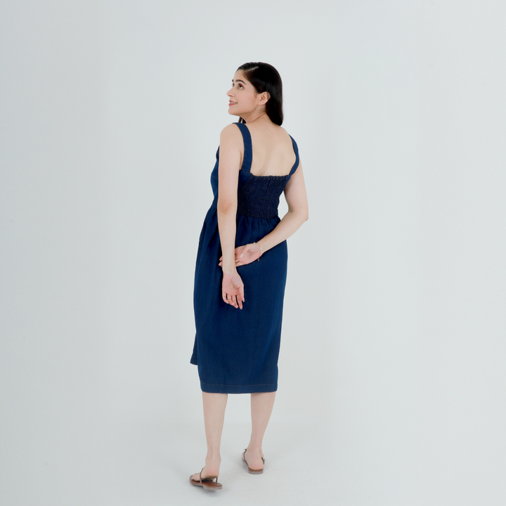 Buttoned Denim Dress