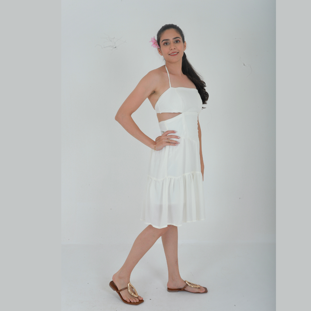 Summer White Blossom Dress