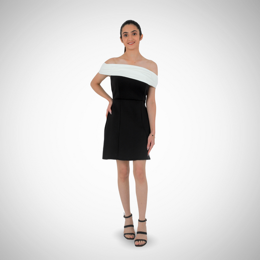 Chic bow padded dress