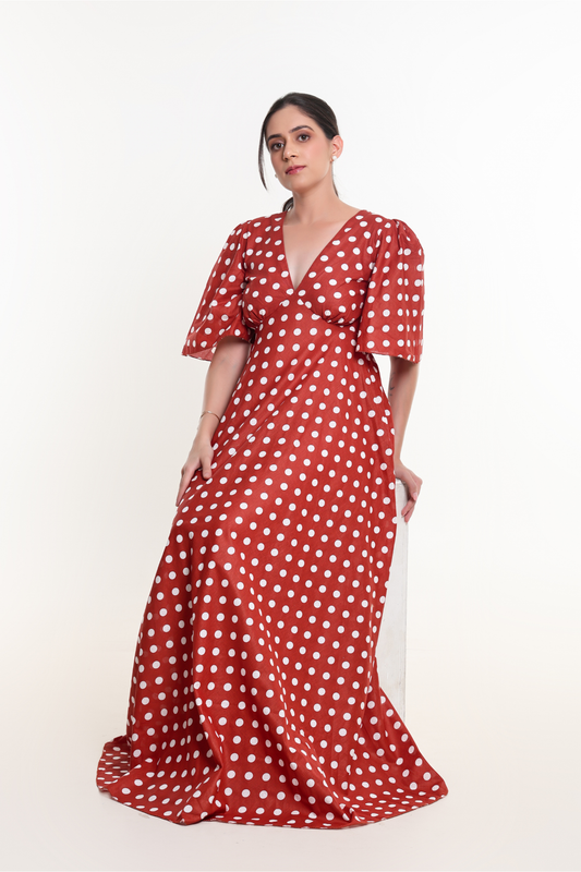 Cinnamon Dot Dress
