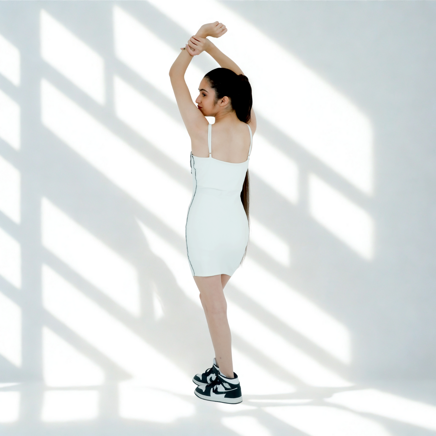 Black and White Allure Bodycon Dress