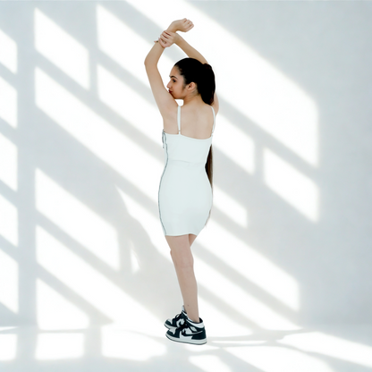 Black and White Allure Bodycon Dress