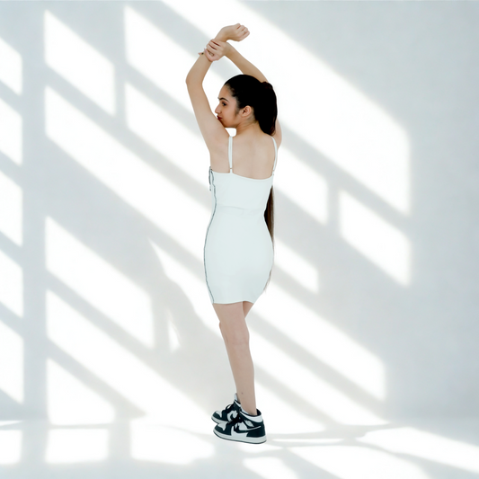 Black and White Allure Bodycon Dress