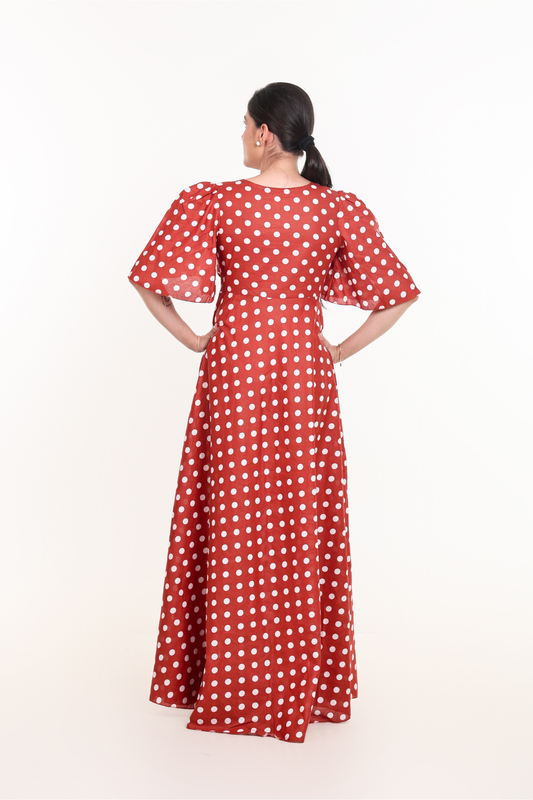 Cinnamon Dot Dress