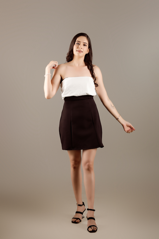 Chic bow padded dress