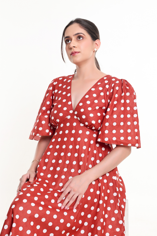 Cinnamon Dot Dress