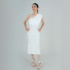 Ivory Jewel One-Shoulder Dress