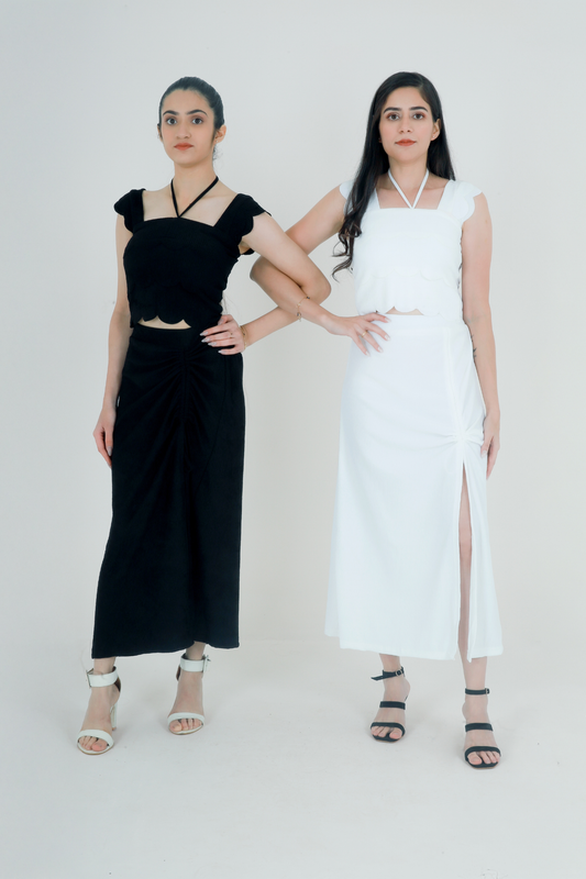 Blouse and slit skirt Co-ord set