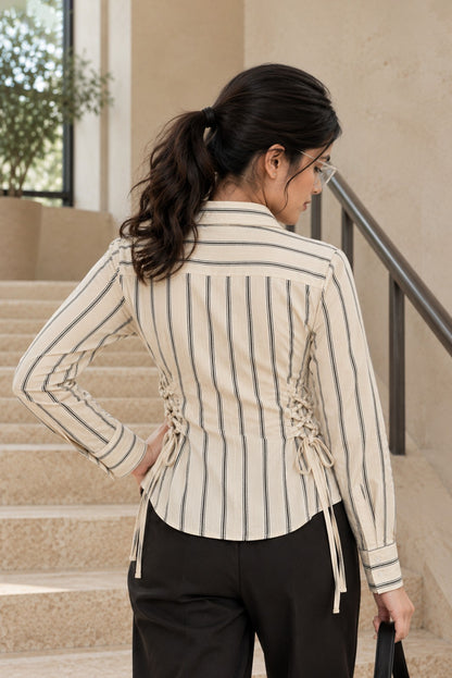 Cinched Stripe Shirt