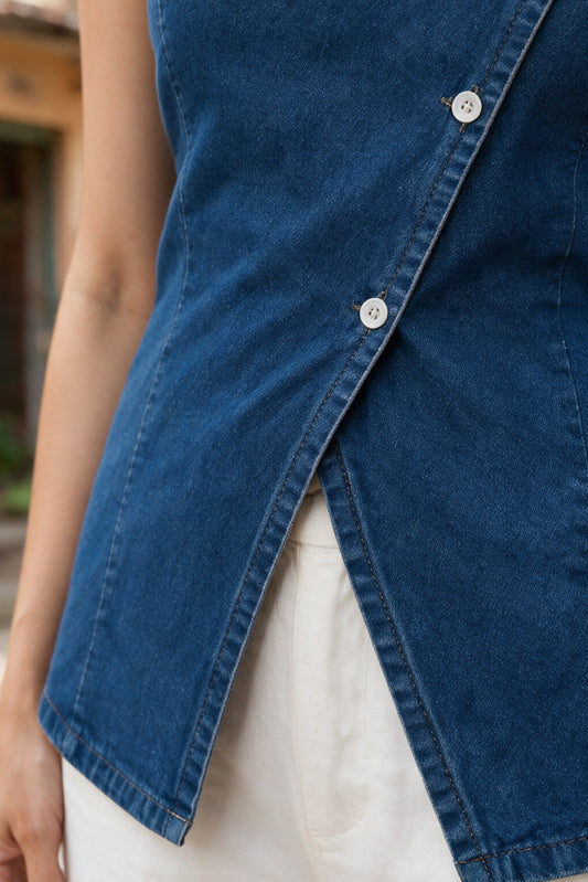 Denim Button-up Shirt