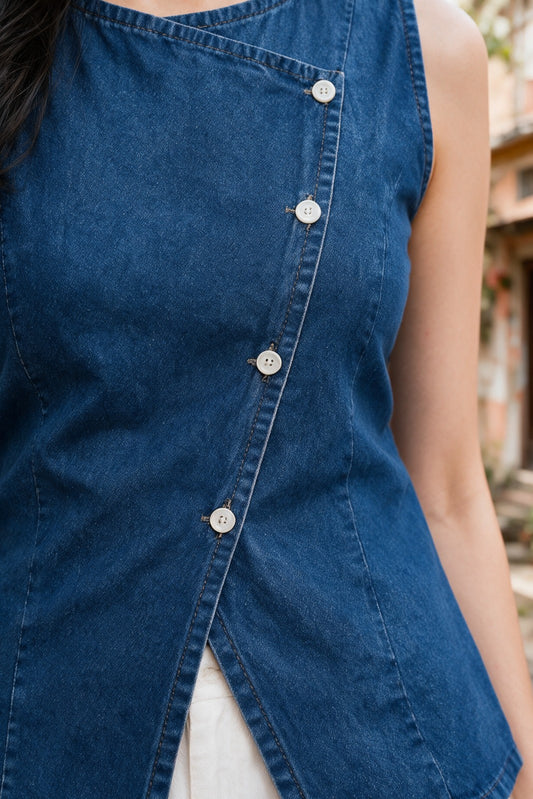 Denim Button-up Shirt