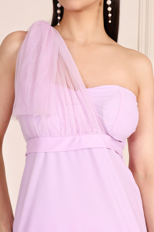 Lilac mist midi dress