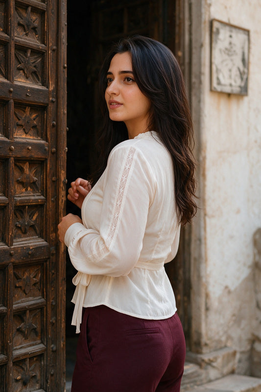Ivory Ribbon Shirt