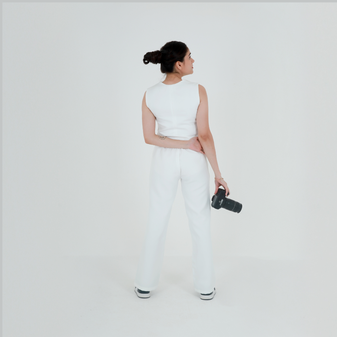 White Waistcoat With Pant Co-ord