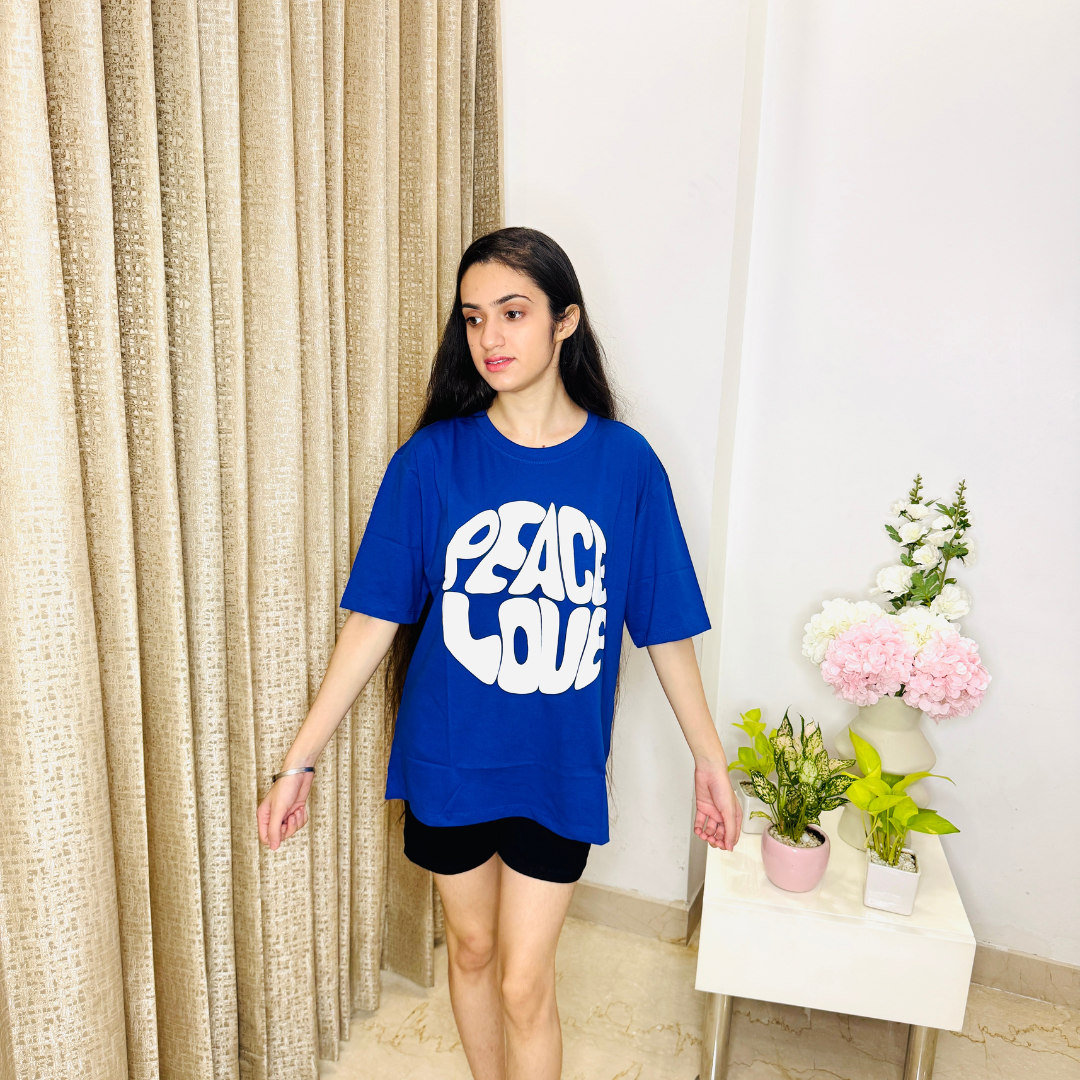 PEACE LOVE Oversized Tee