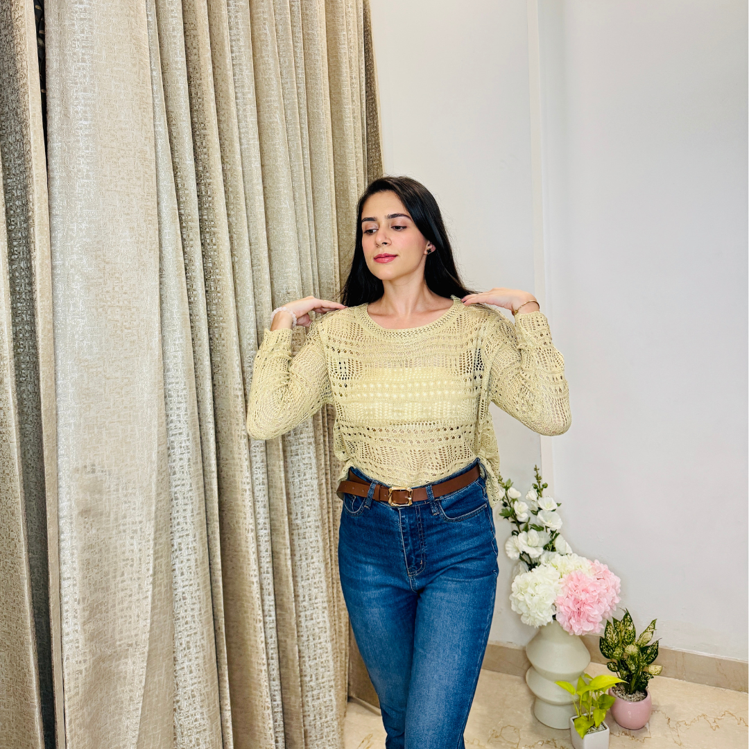Woven Crochet Top