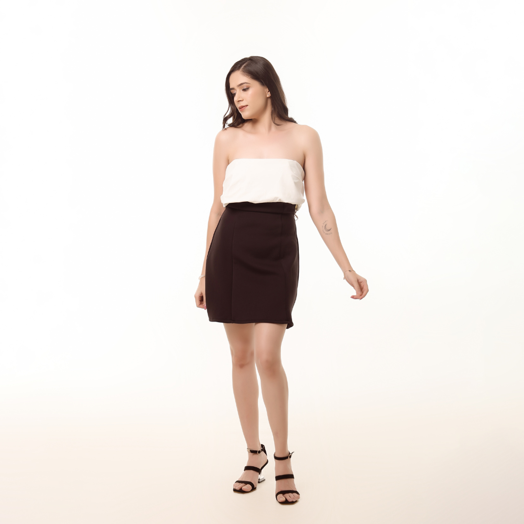 Chic bow padded dress