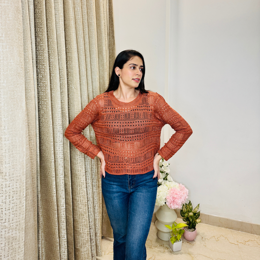 Woven Crochet Top