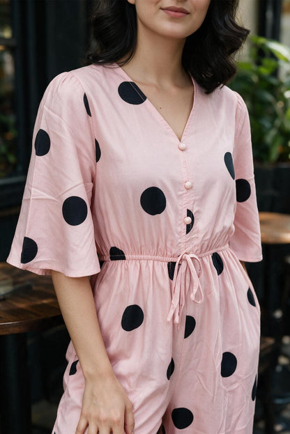 Polka Play Jumpsuit Dress
