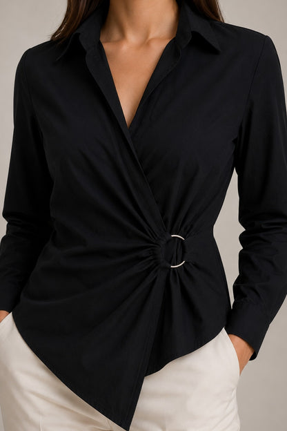 Structured Wrap Shirt