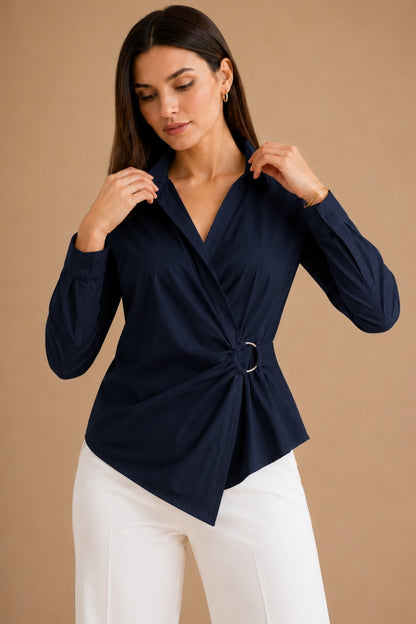 Structured Wrap Shirt