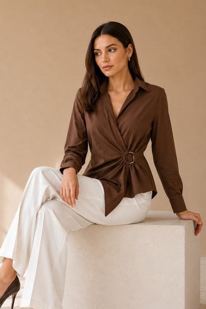 Structured Wrap Shirt