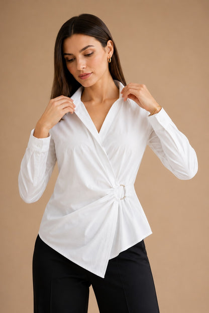 Structured Wrap Shirt