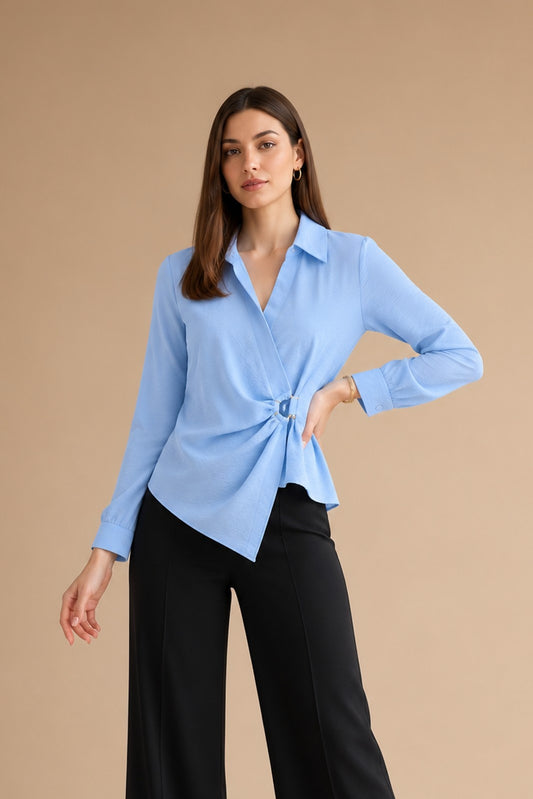 Structured Wrap Shirt